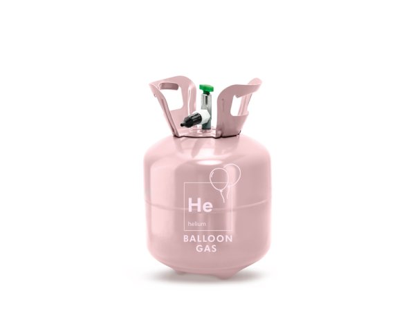 Helium tank, light pink, 20 balloons