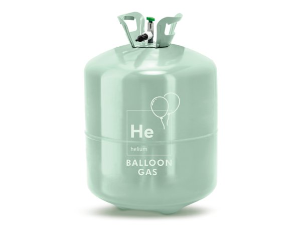 Helium tank, green, max 90 balloons