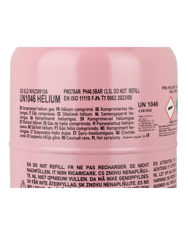 Helium tank, pink, 50 balloons