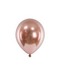 Glossy balloons 46 cm, rosegold (1 pkt / 5 pc.)