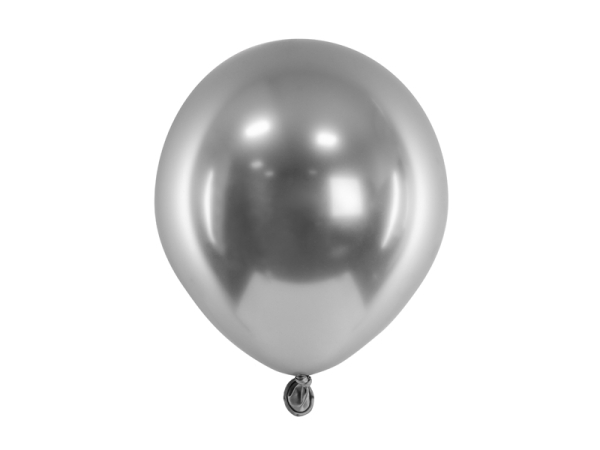 Glossy Balloons 12 cm, dark silver (1 pkt / 50 pc.) Glossy Balloons 12 cm, dark silver (1 pkt / 50 pc.)
