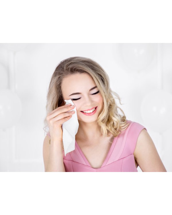 Pocket tissues Happy tears, silver, 7.5x12cm (1 pkt / 10 pc.)