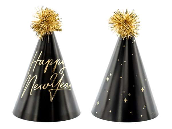 Party hats Happy New Year , 16cm (1 pkt / 6 pc.)