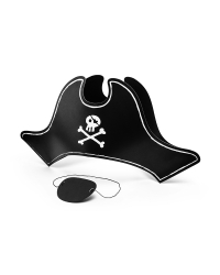 Pirate's Hat and eyepatch, 14cm