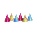 Party Hats Dots, mix, 16cm (1 pkt / 6 pc.) Party Hats Dots, mix, 16cm (1 pkt / 6 pc.)