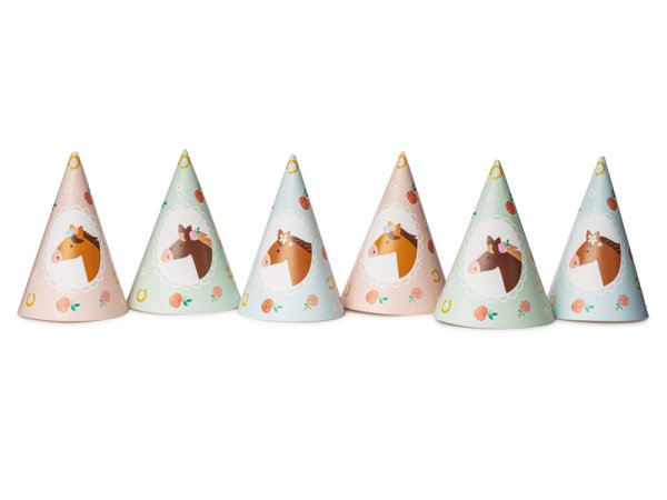 Horse hats, approx. 16 cm, mix (1 pkt / 6 pc.)