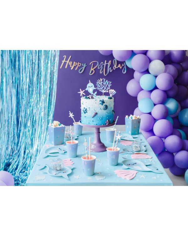 Party curtain, blue, 90x250cm