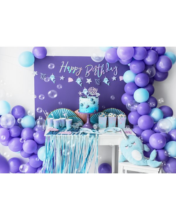 Party curtain, blue, 90x250cm