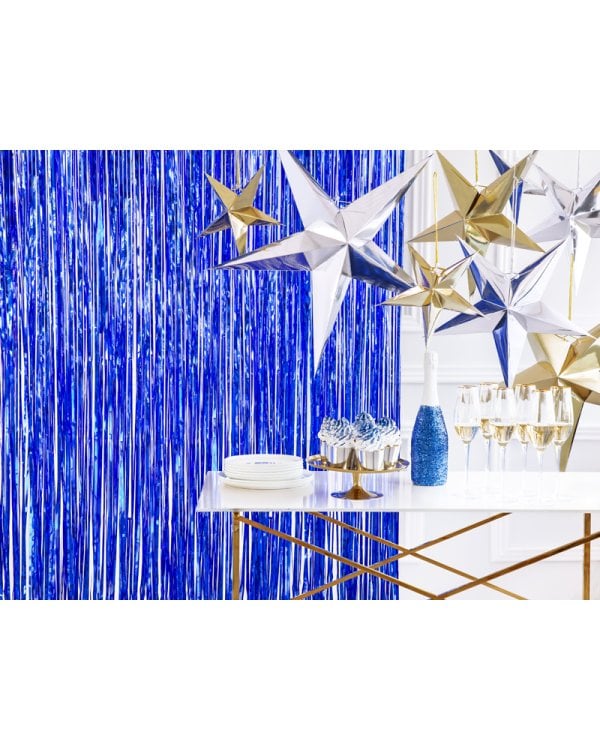 Party curtain, blue, 0.9 x 2.5m