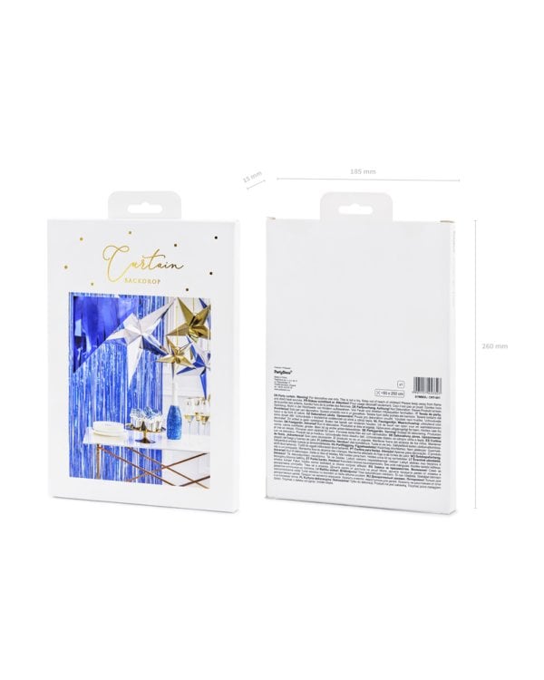 Party curtain, blue, 0.9 x 2.5m