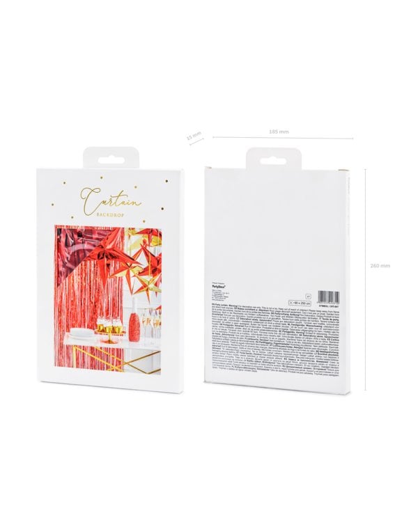 Party curtain, red, 0.9 x 2.5m
