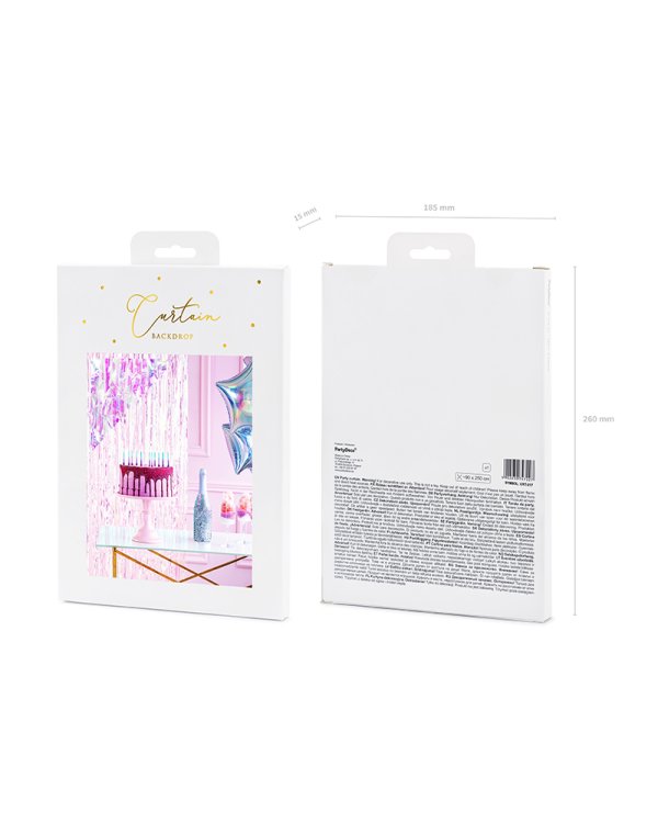 Party curtain, iridescent, 90 x 250cm