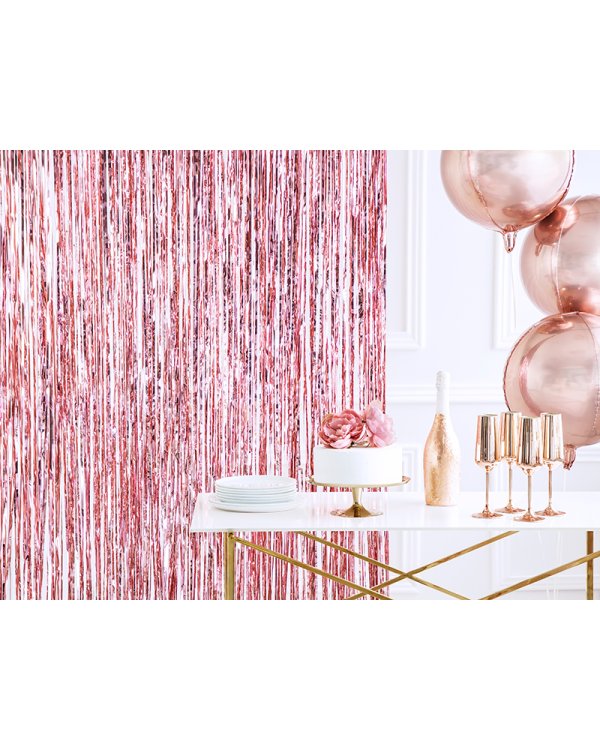 Party curtain, rose gold, 90x250cm