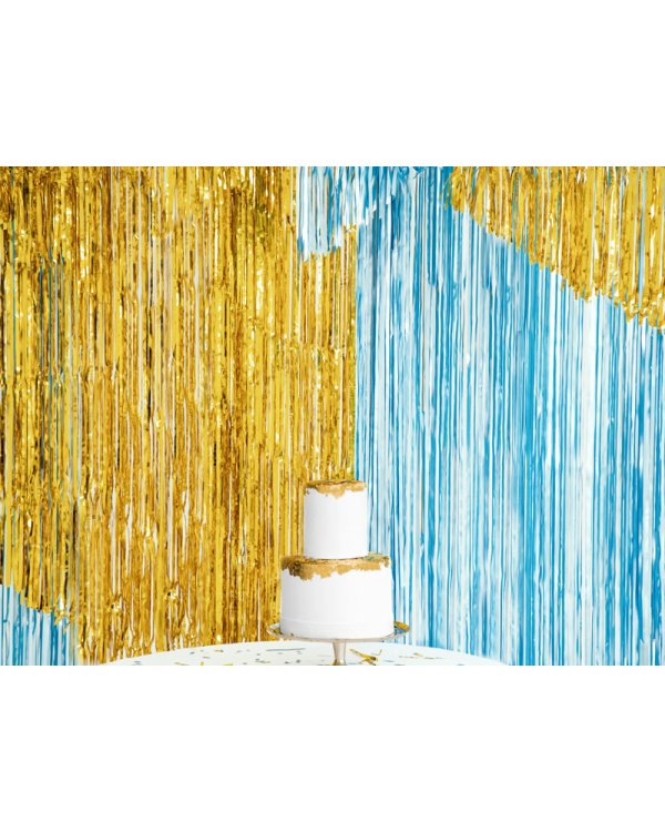 Party curtain, gold, 0.9 x 2.5m