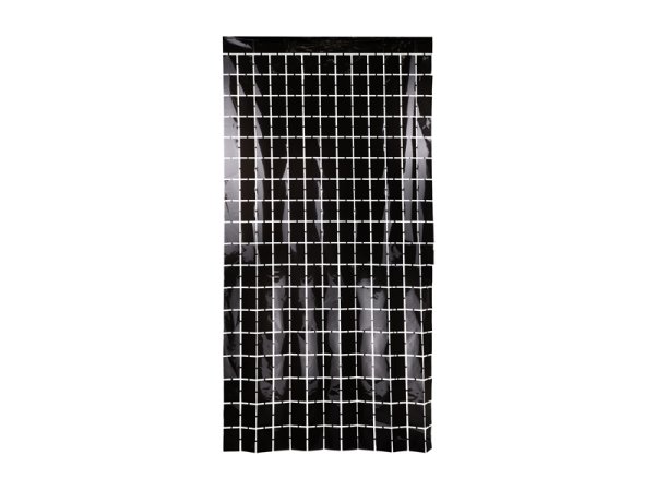 Party curtain Square, black, 100x200cm