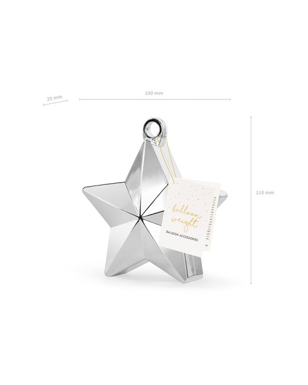 Balloon weight Star, silver