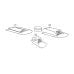 Paper hats Gamer, 38.5x18.5 cm, black (1 pkt / 6 pc.)