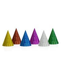 Holographic party hats, mix, 16cm (1 pkt / 20 pc.)