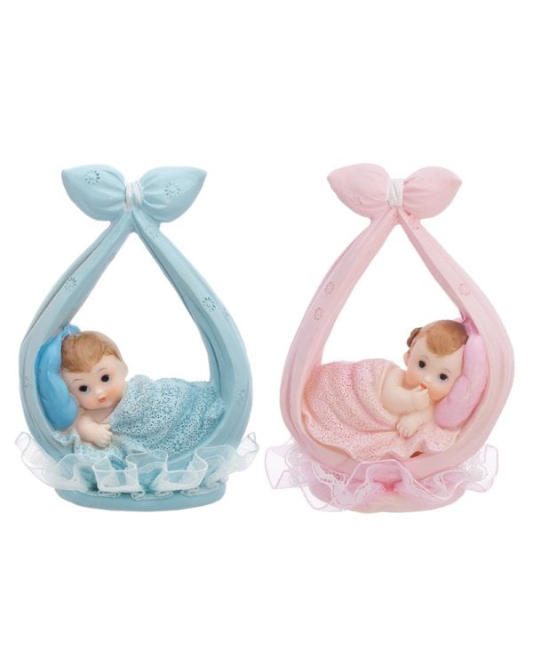 Figurine Boy in a scarf, blue, 11cm