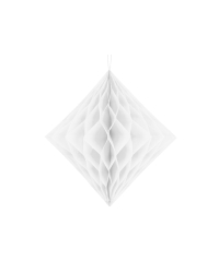 Honeycomb Diamond, white, 30cm