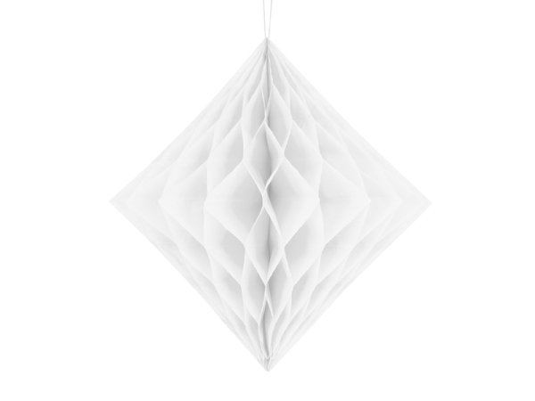 Honeycomb Diamond, white, 30cm