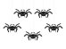 Paper decoration Spiders, 27x17 cm, black (1 pkt / 5 pc.)