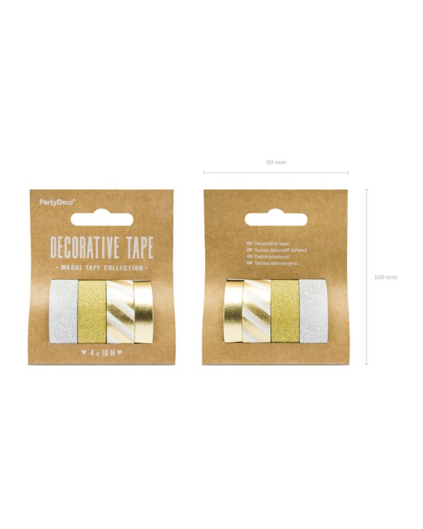Decorative tape, mix (1 pkt / 4 pc.)