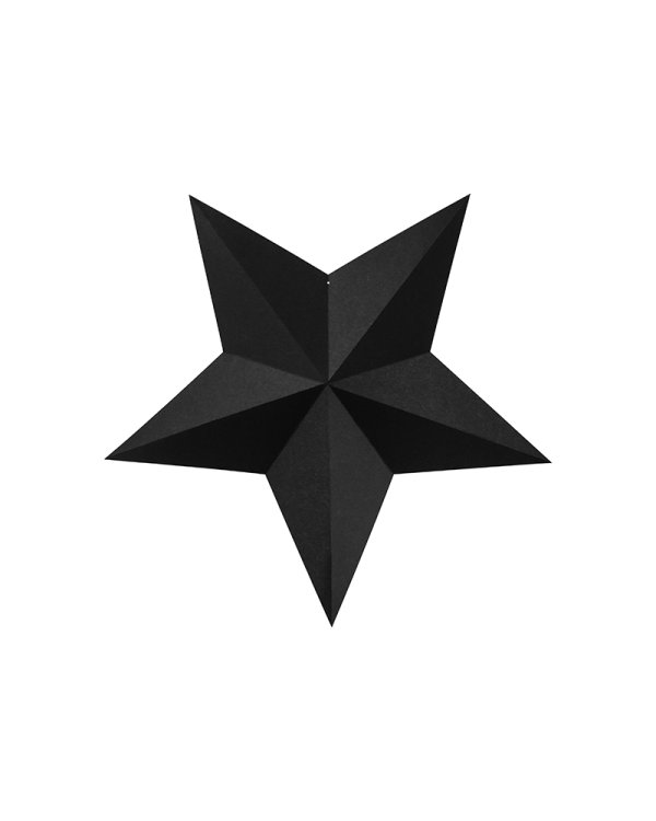 Decoration Stars, black (1 pkt / 6 pc.)