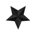 Decoration Stars, black (1 pkt / 6 pc.)