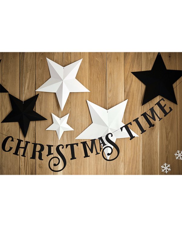Decoration Stars, black (1 pkt / 6 pc.)