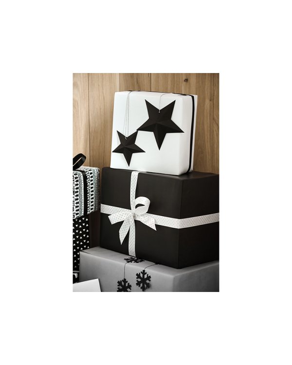 Decoration Stars, black (1 pkt / 6 pc.)