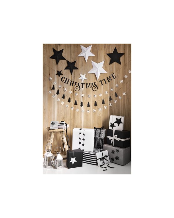 Decoration Stars, black (1 pkt / 6 pc.)