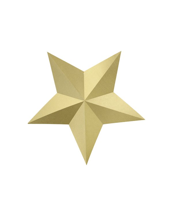 Decoration Stars, gold (1 pkt / 6 pc.)