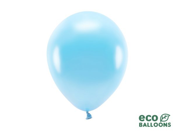 Eco Balloons 26cm metallic, light blue (1 pkt / 10 pc.)