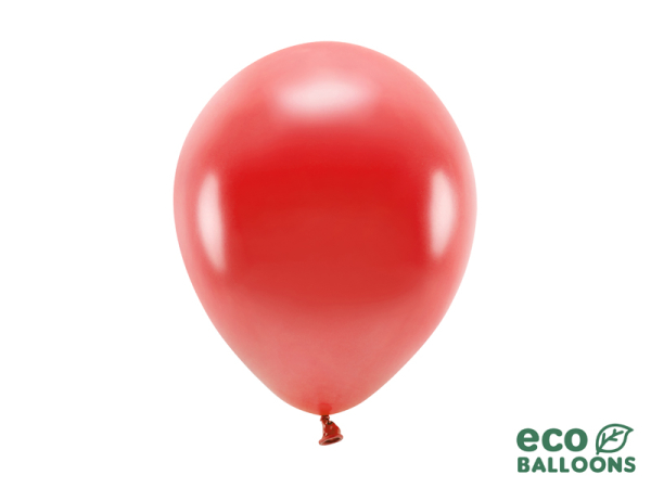 Eco Balloons 26cm metallic, red (1 pkt / 100 pc.)