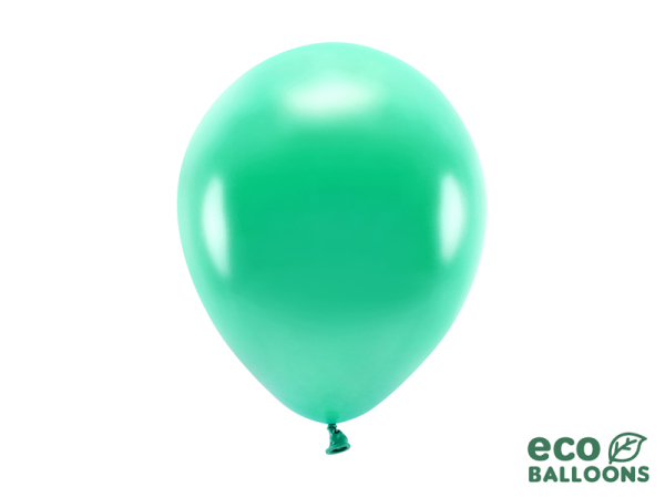 Eco Balloons 26cm metallic, green (1 pkt / 100 pc.)