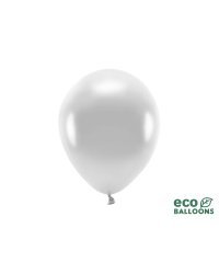 Eco Balloons 26cm metallic, silver (1 pkt / 100 pc.)