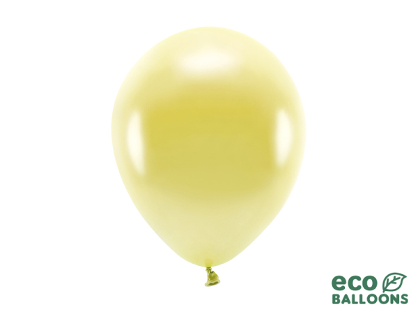 Eco Balloons 26cm metallic, light gold (1 pkt / 100 pc.)
