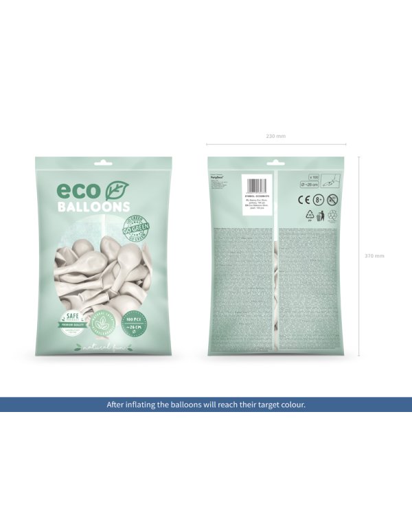 Eco Balloons 26cm metallic, pearl (1 pkt / 100 pc.)