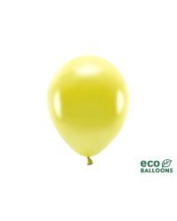 Eco Balloons 26cm metallic, yellow (1 pkt / 100 pc.)