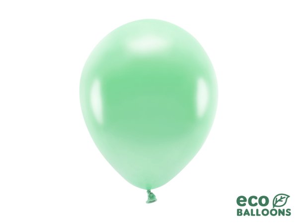 Eco Balloons 26cm metallic, mint (1 pkt / 100 pc.)