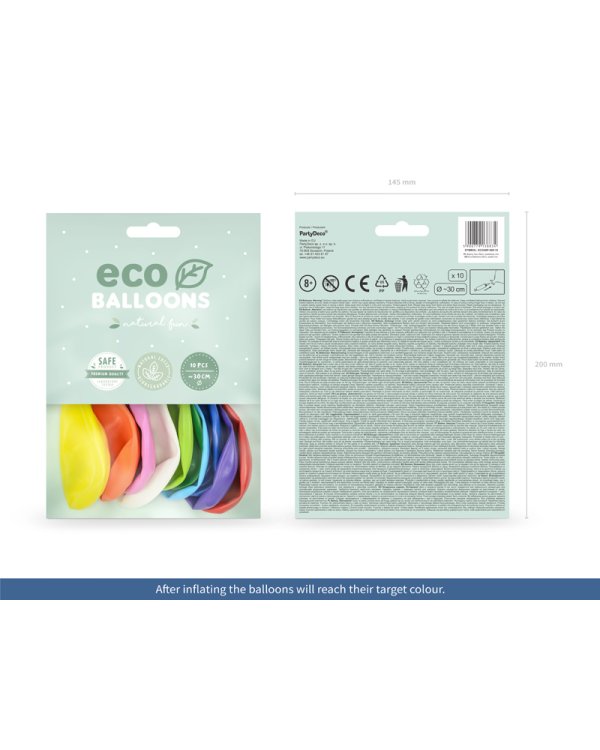 Eco Balloons 26cm pastel, mix (1 pkt / 10 pc.)