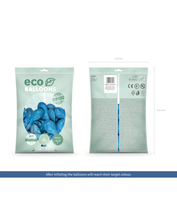 Eco Balloons 26cm pastel, light blue (1 pkt / 100 pc.)