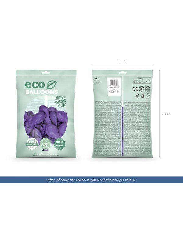 Eco Balloons 26cm pastel, lavender (1 pkt / 100 pc.)