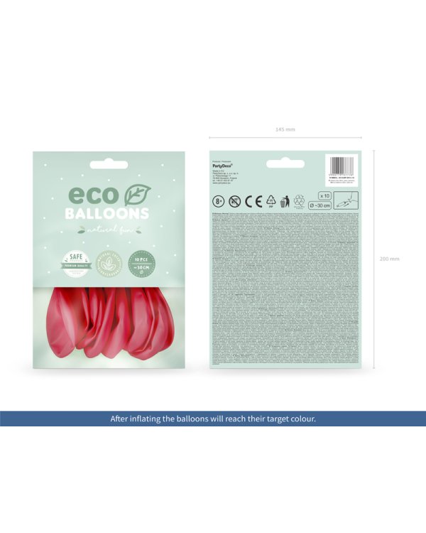 Eco Balloons 26cm pastel, light red (1 pkt / 10 pc.)