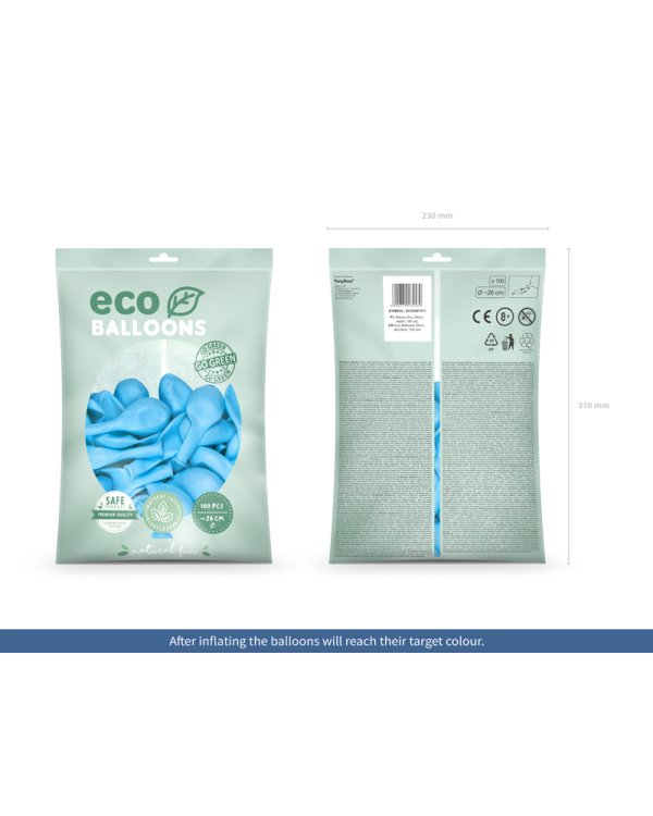 Eco Balloons 26cm pastel, sky-blue (1 pkt / 100 pc.)
