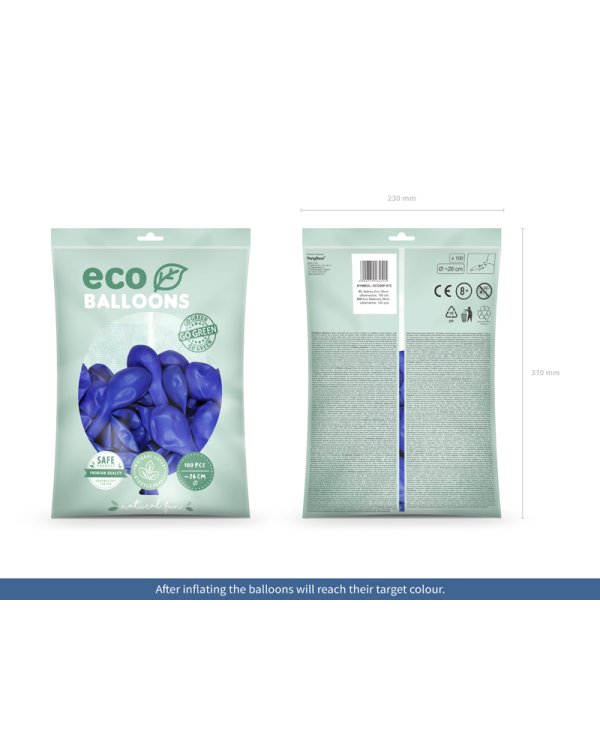Eco Balloons 26cm pastel, ultramarine (1 pkt / 100 pc.)