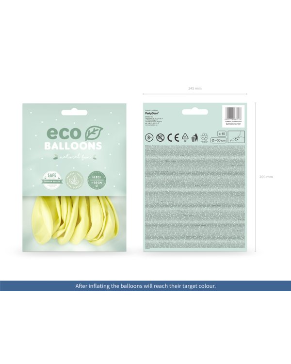 Eco Balloons 26cm pastel, cream (1 pkt / 10 pc.)