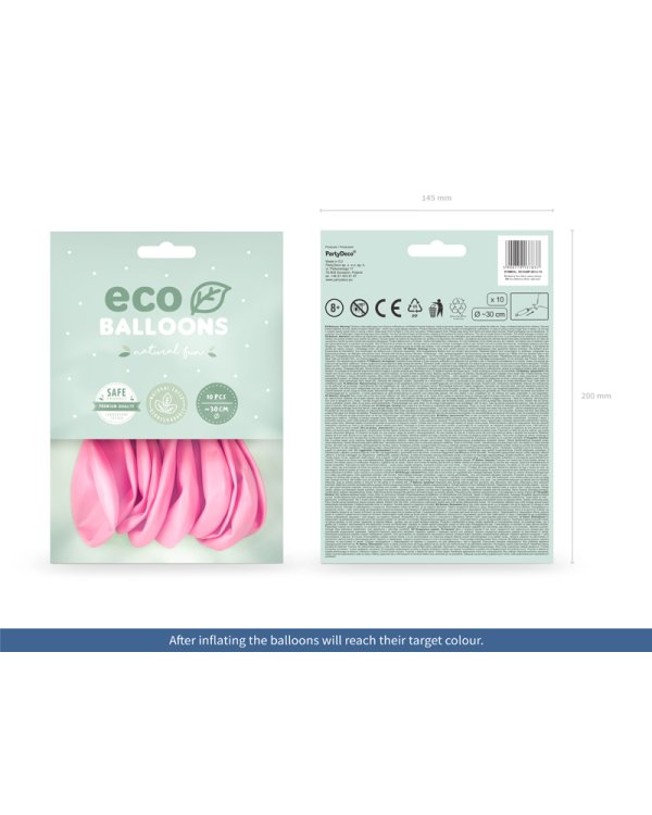 Eco Balloons 26cm pastel, light pink (1 pkt / 10 pc.)