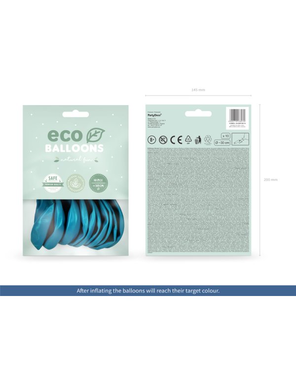 Eco Balloons 26cm pastel, turquoise (1 pkt / 10 pc.)